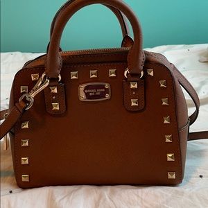 Michael Kors Studded Saffiano Mini Satchel